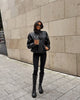 Solid Leather Moto Jacket For Women Winter Turtleneck Retro Coats Asymmetry Elegant Vintage PU Jackets
