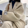 Autumn Women Woolen Coat Turn Down Collar Regular Length Coat Women Winter Blazer Clothes Coats Tops