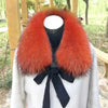 Raccoon Fur Collar Women Winter Coat Hood Decor Furry Fur Collar Warm Coat Shawl Natural Raccoon Fur Scarf Neck Warmer