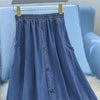 Women Large Size 5XL Cowboy Skirt Design Sense Niche Ladies Denim Maxi Skirt Feminine High Waist Jeans Long Skirts