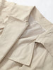 Khaki Lace Up Cape Trench Coat Loose Solid Full Sleeve Lapel Windbreaker Autumn Commute Casual Daily Coats