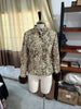 Women Leopard Print Short Furry Jacket Lapel Collar Button Slim Waist Stylish Coat Autumn Winter Street Lady Outerwears