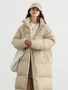 Women Down Coats Long Thick Warm Down Jackets Overcoat White Duck Down Loose Casual Jacket Autumn Winter