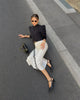 Lace Crop Top And Slit Long Skirt 2 Piece Set Women's Sexy Deep V Neck Tops High Waist Slim Dress Sets Elegant Outfit