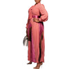 Elegant Women Wraped Bow Neck Long Sleeve with Sashes Maxi Long Dress Chic Sexy Party Prom Big Swing Pleated Dresses