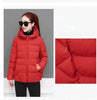 Winter Women's Cold Coat Parkas Hooded Padded Jacket Cropped Jacket Plus Size Long Sleeve Top Korean