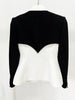 High Street Designer Jacket Women's Slim Fitting Rhinestone Diamonds Buttons Color Block Blazer