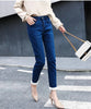 Winter Fleece Lined Denim Pencil Pants Women Thicken Warm Lamb Fluff Jeans High Waist Slim Vaqueros Big Size 34 Kot Pantolon