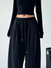 Harajuku Wide Leg Sweatpants Women Streetwear Baggy Oversize Gray Sports Pants Woman Drawstring Casual Joggers Trousers