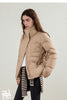 Women's 90% White Duck Down Jacket Autumn High Neck Windproof Fluffy Cocoon Silhouette Warm Outerwear