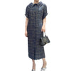 Pleated Dress for Women Single-Breasted Cardigan Jacket Versatile Loose Gold Lapel Long Pleated Skirt