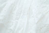Elegant Chic Lace Maxi Dress White Cotton Autumn Spring Long Sleeve Women Dresses Loose Hollow Out Holiday Vestidos