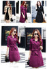 Purple Windbreaker Women Mid-Long Trench Coat Spring Korean Slim Waist British Casual Autumn Coat With Belt Outwear Top