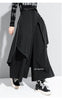 Korean Woman Pants Black Loose False Two-piece Wide Legs Pants Ladies Casual Streetwear Hurajuku Trousers Ladies