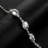 1 women's elegant waterdrop rhinestone back chain suitable for nightclub party banquet dress matching body chain