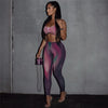 Women Sexy Tie Dye 2 Piece Set Supendency Striped Print Crop Tanks+Contast Color Matching Trousers Female Attractive Suits