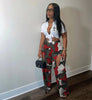 women camouflage cutout cross criss straight cargo pants autumn winter safari style trousers