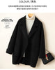 Autumn and Winter Reversible Woolen Coat Women's Mid-Length Small Hepburn Style Woolen Coat Loose