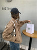 Korea Short Outerwear Woman Casual Loose Lazy Chic Long Sleeve Cotton Blends Windbreaker Coats Thin Thench