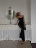 Black Lace Sheer Long Dress For Women Autumn Sexy Hollow Side Slit Maxi Dresses Party Club Bodycon Elegant Dress