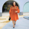 Plus Size Women Pleated Dress Hand Shaken Flower Beaded Temperament Elegant African Prom Big Stretch Clothing