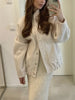 Woman Loose Gray Warm Baseball Jacket Autumn Casual Oversized Bomber Jacket Girls Vintage Thick Warm Outwear