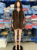 Casual Warm Plush Women's Coat Zipper Cardigan With Baton Sleeves Loose Hooded Coat Autumn Winter Commuting Wear