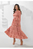 Pleated Socialite Shell Flower Dress Spring Original Lace-up Pleated Long Dresses for Women Clothing