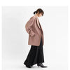 The Ultimate Store Hit Women's Mid-Length Oversized Blazer with Shoulder Pads for Petite Figures, Casual Suit Jacket