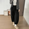 Cute Ruffled Hem Bloomers Pants Woman Japanese Lazy Style Loose Breathable Wide Leg Pants Autumn Y2K Women's Bottoms