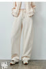 Women's Lazy Academy Soft American Curved Leg Trousers Autumn Paneled Design Pear Figure Shaping Pants