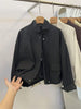 Korean Short Stand-up Collar Jacket Women's Loose Windbreaker Coat Spring Autumn Leisure Tooling Jacket Coat Female Overwear Top