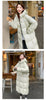 Winter Down Cotton Coat Women Long Windproof Warm Long Sleeve Hooded Jacket Solid Color Slim Lady Parkas Overcoat Female