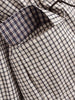 Women's European and American Style Simple Stand-up Collar Plaid Coat Pleated Coats