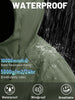 Womens Fleece Lined Softshell Jacket Waterproof Hiking Coat with Hood Thumbholes Lightweight Windproof Full Zip Jacket