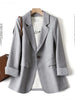 Office Lady Casual Blazers For Women Autumn Single Button Long Sleeve Outerwears Coats & Jackets Elegant