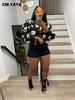 Elegant Women Button Front Floral Appliques Long Sleeve Jacket Thick Warm Winter Streetwear Outwear