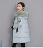 Parkas Women Winter Jacket Coat Hooded Fur Collar Outwear Female Parka Thick Cotton Padded Female Overcoat