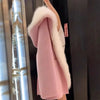 White Turn Coat Women's Autumn Winter Belt Woolen Coat Fur Coat Fragrant Wind High end Lightweight Short Fur Neck