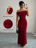 Autumn Women's Off-Shoulder Boat Neck Dress Sexy Elegant Long Skirt Evening Gown for Women