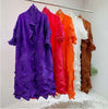 Pleated Lace-up Trench For Women Spring Loose Solid Color Diamonds Mid-length Windbreaker Female 17G2334