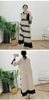 Lace Patchwork Pleated Dress For Women Lapel Long Flare Sleeves Color Block Elegant Party Clothing 32A431