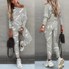 Urban Style Women's Casual Long Sleeve Printed Set Pants Autumn Comfortable Streetwear Outfit