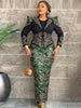 Wedding Party Dresses For Women Long Sleeve Coat And Sequin Vest Dress Turkey African Clothing 2 Piece Set Dashiki Outfit