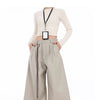 High Waist Women Suit Pants Straight Office Ladies Korean Trousers Casual Button Loose Female Black Pants