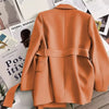Elegant Blazer Woman Spring Solid Color Tie Suit Jacket Temperament Korean Version of The Casual Suit Woman Clothing