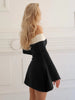 Off Shoulder Long Sleeves Slim Mini Dress Women's Sexy Elegant Outfit Prom Birthday Party Clubwear Spring Dress