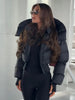 Women's Winter Retro Hooded Cotton Jacket Chic Solid Thick Warm Zip Up Long Sleeve Short Coat Lady Daily Casual Streetwear