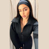 Spring Turn Down Collar Bomber Jacket For Women Casual Long Sleeve Zipper Loose Coat Lady High Street Chic Outerwear