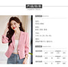 short blazer for women single breasted long sleeve autumn elegant office clothes black white pink